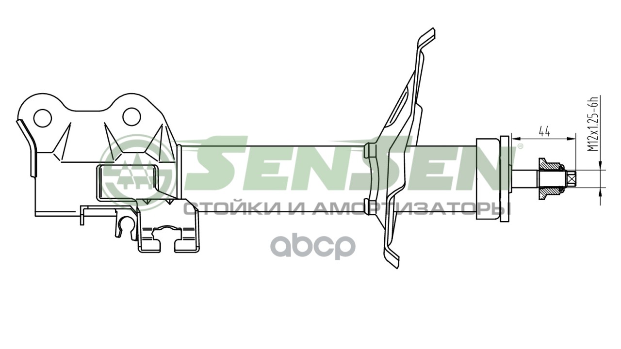 Амортизатор NISSAN ALMERA CLASSIC/N16 08/00- пер.прав.газ. SENSEN 42130226 Sensen арт. 4213-0226