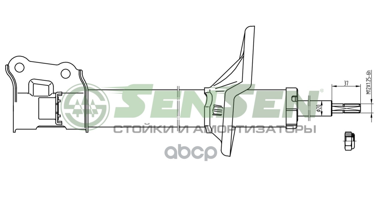 Амортизатор Задний Правый Газ. Hyundai Matrix (Fc) 01-10, Lavita (Fc) Sensen арт. 42130388
