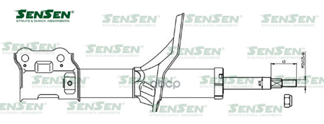 Амортизатор  пер. лев. газ. HYUNDAI ELANTRA 00-06, Lantra 95-00, Coupe 96-02 SENSEN 42140191 Sensen арт. 4214-0191