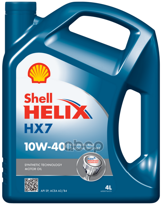 Shell Моторное масло Shell Helix HX7 10W-40 4л, 4 л 550070333(550070333T124)