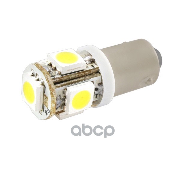 Лампа подсветки светодиодная T8,5 (Т4W) 12V SKYWAY (5 SMD, с цоколем, BA9S. 1-конт. белая) Skyway арт. S08201233