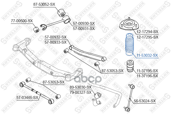Пыльник амортизатора 1153032SX Stellox арт. 1153032SX