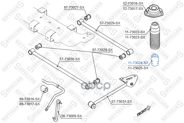 отбойник амортизатора 1173024SX Stellox арт. 1173024SX