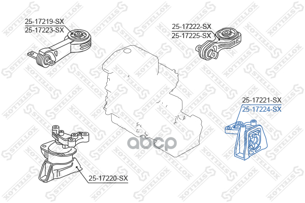 Подушка Двигателя Передняя Левая Honda Civic Fd 2006-2012 2517224Sx Stellox арт. 2517224SX