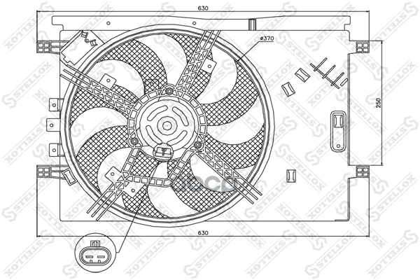 Вентилятор Охлаждения  2999446Sx Stellox арт. 2999446SX