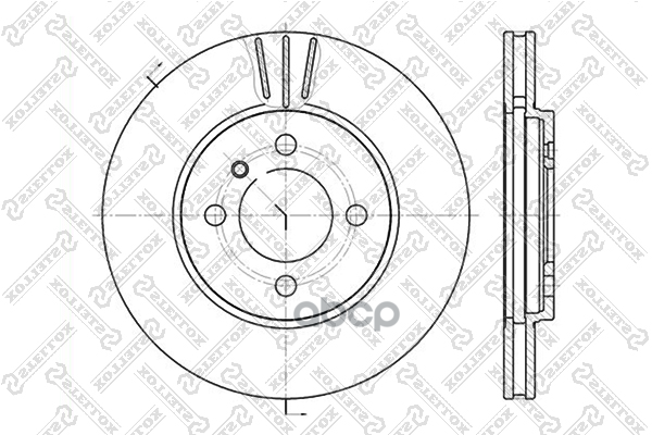 Диск Тормозной Передний Stellox 6020-1509V-Sx Stellox арт. 6020-1509V-SX