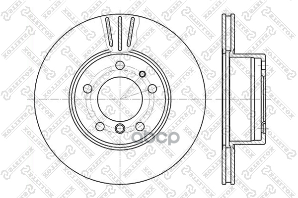 Диск тормозной передний BMW E32/E34 2.5-2.5TDs M20/M30/M50/M52 8 STELLOX 6020-1519V-SX Stellox арт. 60201519V_SX