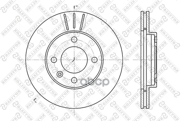 диск тормозной перед.  60204724VSX Stellox арт. 60204724VSX
