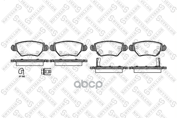 Колодки дисковые п. Opel Astra 1.8i-2.0DTi 98-01/Zafira 1.8i-2.0DT Stellox арт. 696022BSX