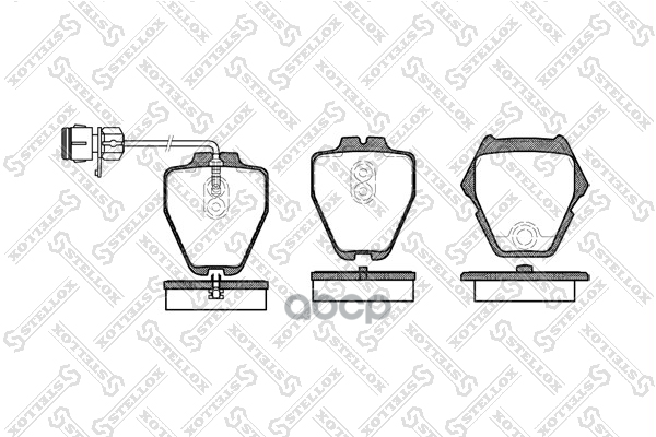 Колодки дисковые п. с антискрип. пл. Audi A8 2.8-6.0/2.5TDi/3.3TDi Stellox арт. 763012BSX