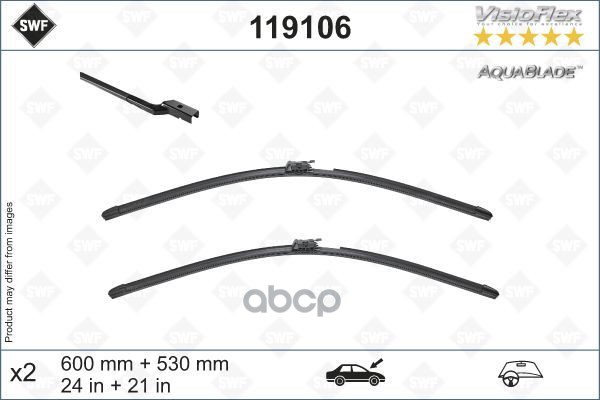 Щетка Стеклоочистителя Mercedes-Benz: E-Class Купе (C238) 17- С Подогревом (600+530Мм) Swf арт. 119106