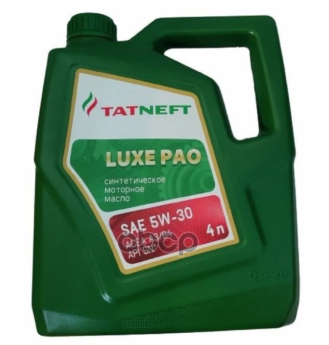 TATNEFT Масло Моторное Татнефть-Luxe Pao Синтетика Sae 5W30, 4Л Tatneft 4650229680864