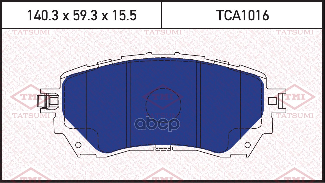 Колодки тормозные дисковые передние MAZDA 6 13- TCA1016 TATSUMI арт. TCA1016