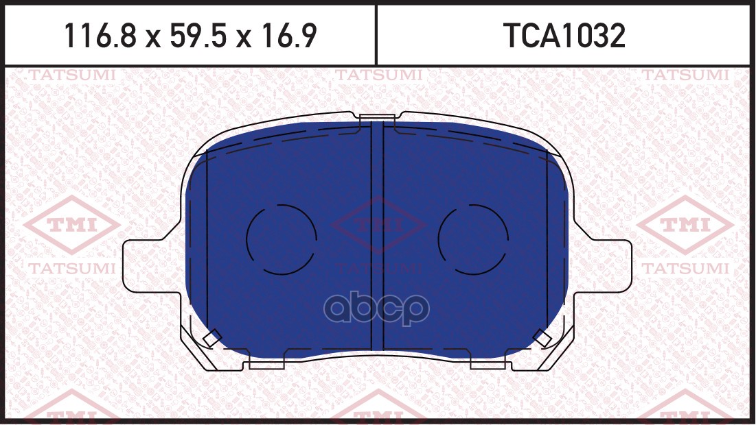 Колодки Тормозные Дисковые Toyota Camry/Corolla/Previa 96->Lexus Rx 01-> TATSUMI арт. TCA1032