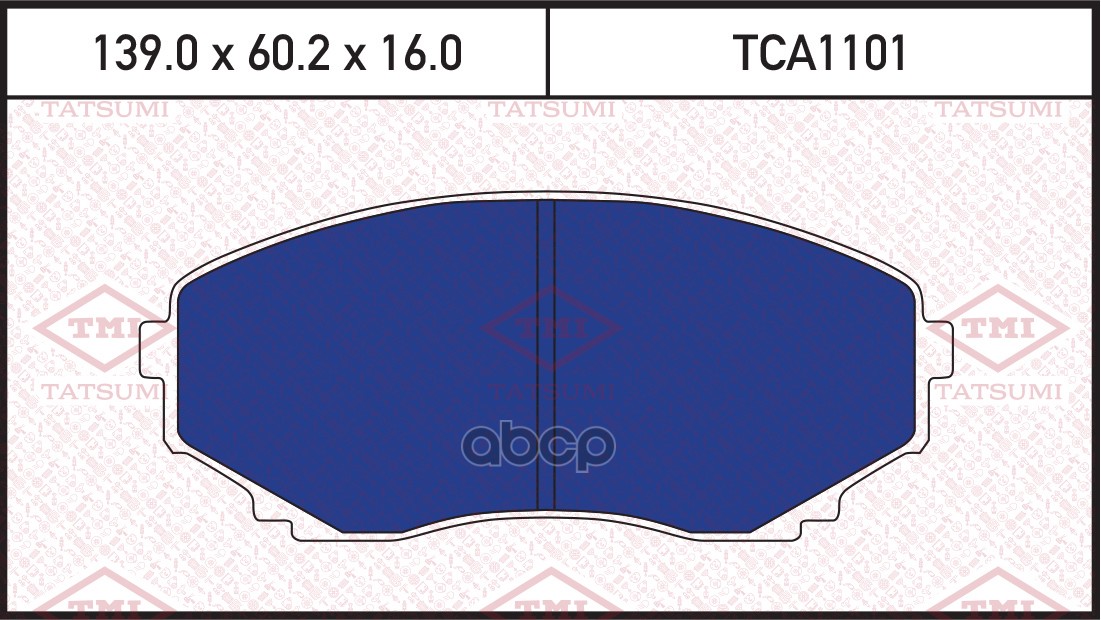 Колодки тормозные дисковые передние MAZDA MPV 95- TCA1101 TATSUMI арт. TCA1101
