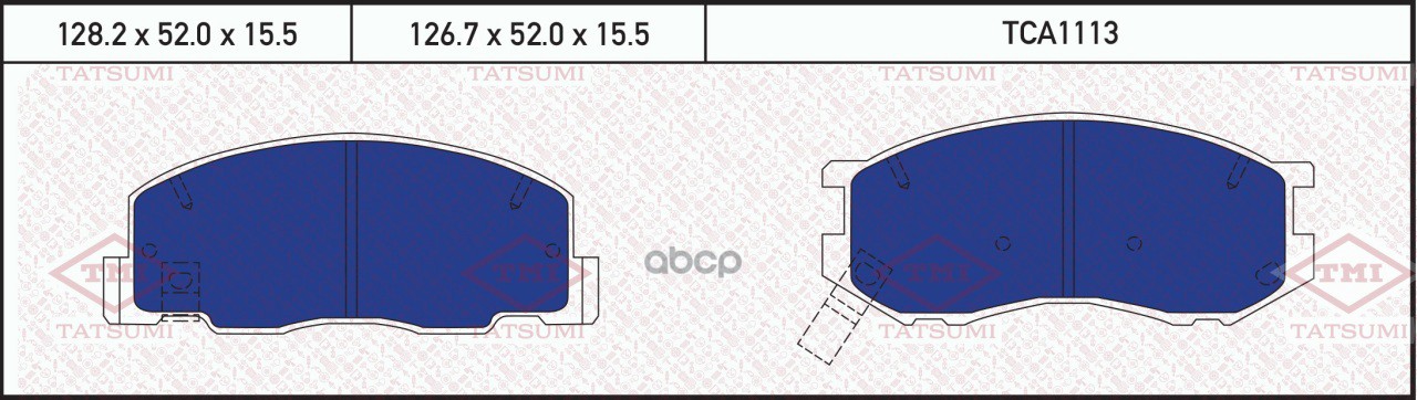 Колодки тормозные дисковые передние TATSUMI арт. TCA1113