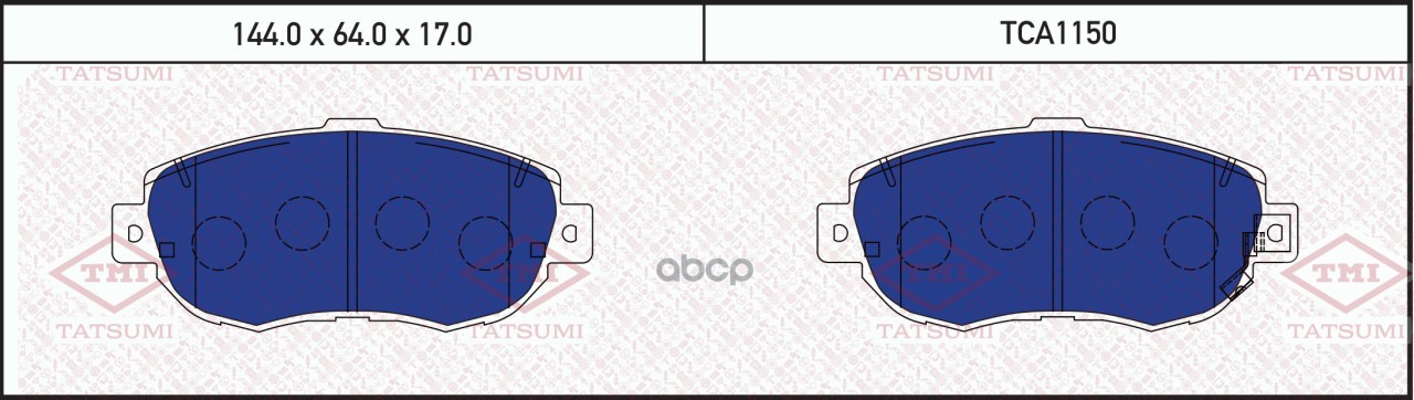 Колодки тормозные дисковые передние TATSUMI арт. TCA1150