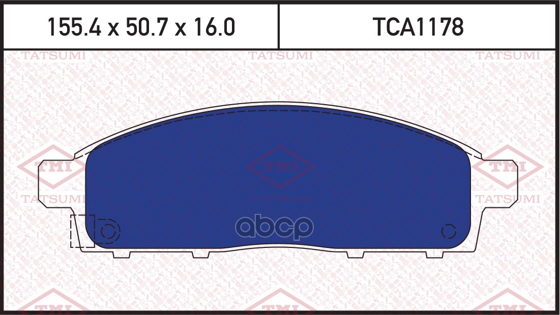 Колодки тормозные дисковые передние MITSUBISHI L200 06- TCA1178 TATSUMI арт. TCA1178