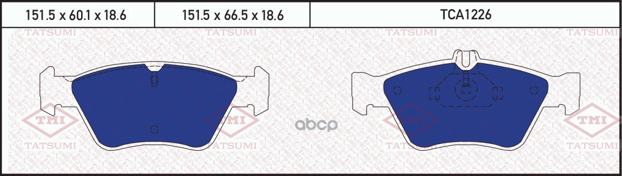 Колодки тормозные дисковые передние TATSUMI арт. TCA1226