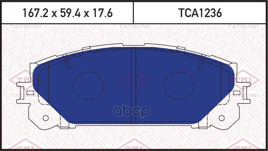 Колодки тормозные дисковые передние LEXUS RX 08-TOYOTA Highlander 08- TCA1236 TATSUMI арт. TCA1236