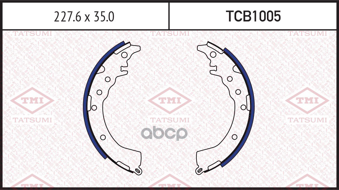 Колодки Тормозные Барабанные | Зад | TATSUMI арт. TCB1005