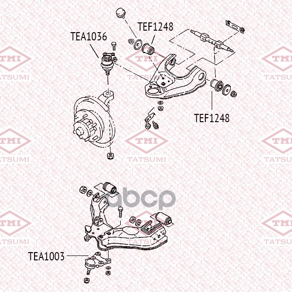 Опора шаровая нижняя L/R OPEL Frontera/Monterey 91-ISUZU Trooper 84- TEA1003 TATSUMI арт. TEA1003