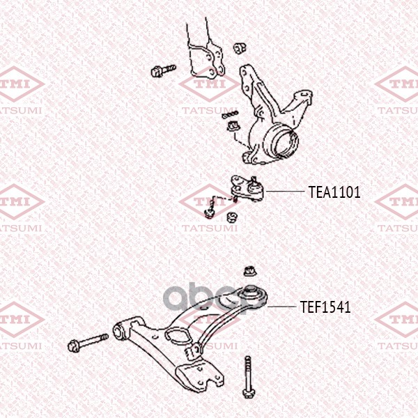 Опора шаровая нижняя L/R TOYOTA Corolla/Prius/RAV4 92- TEA1101 TATSUMI арт. TEA1101