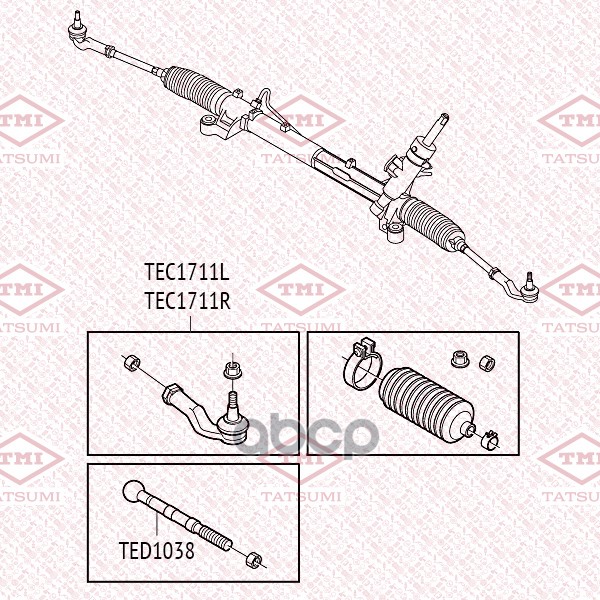 Наконечник рулевой тяги L TATSUMI арт. TEC1711L