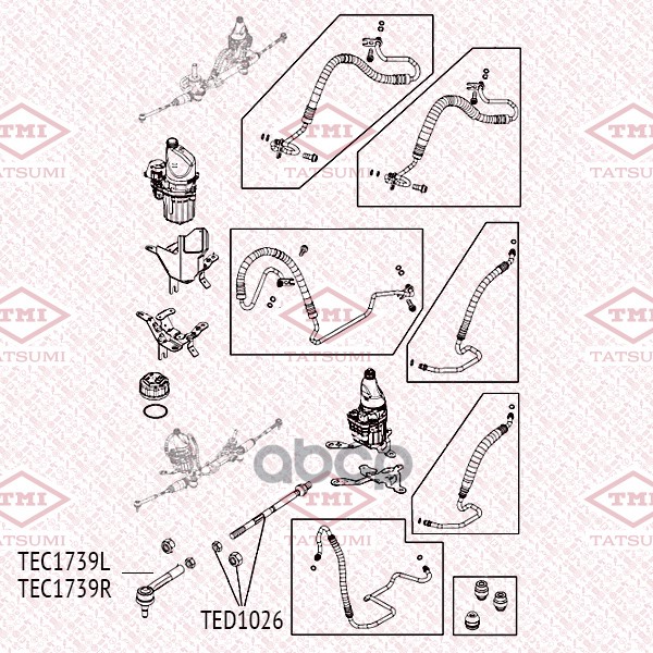 Тяга рулевая L/R TATSUMI арт. TED1026