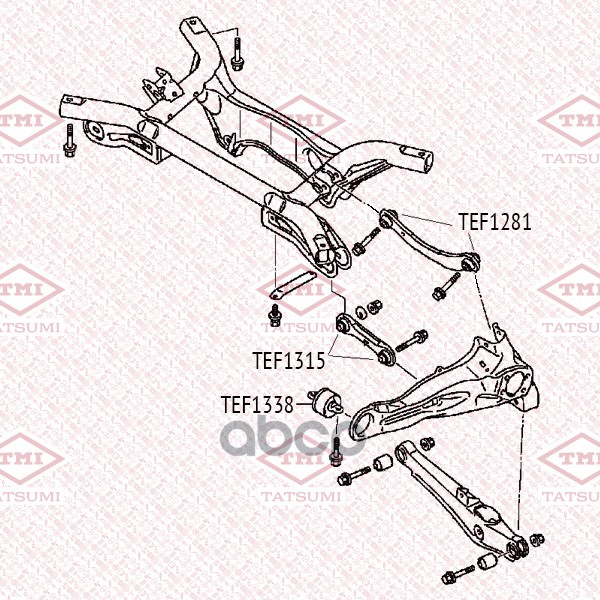 Сайлентблок заднего продольного рычага MITSUBISHI Outlander -12 TEF1338 TATSUMI арт. TEF1338