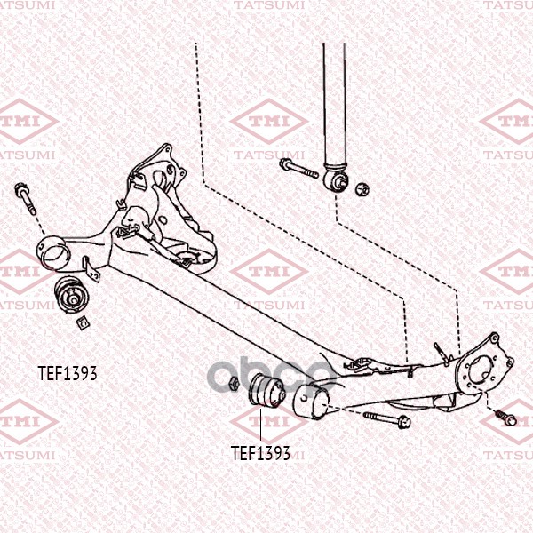 Сайлентблок задней балки TATSUMI арт. TEF1393