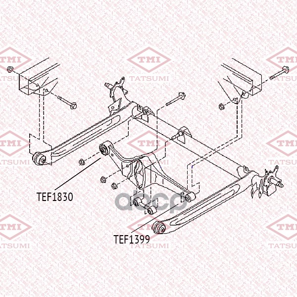 Сайлентблок Поперечного Рычага | Зад Лев | TATSUMI арт. TEF1399