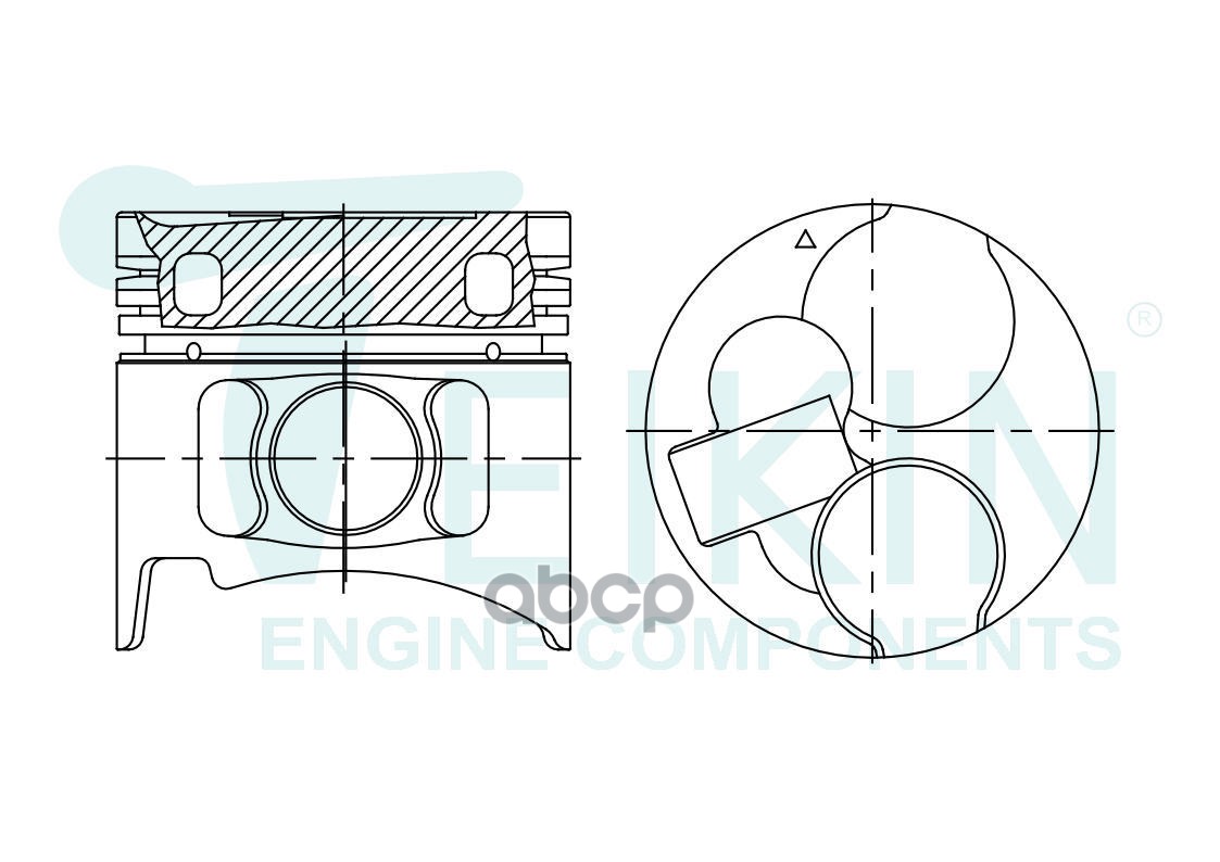 Поршень (к-т 4 шт ) STD MITSUBISHI CHALLENGER/PAJERO/MONTERO 4M40 (2,8) 94- TEIKIN арт. 43232AG STD