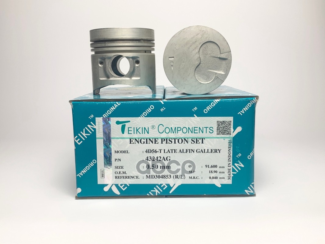 Поршень без колец ( цена за 1 шт) с масл. галереей Mitsubishi 4D56Ti d91.1+0.50 TEIKIN арт. 43242AG050