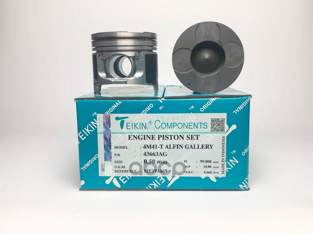 Поршень без колец ( цена за 1 шт) с масл. галереей Mitsubishi 4M41-T d98.5+0.50 (ME191469/ME191470) TEIKIN арт. 43663AG050