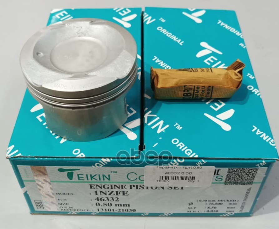 Поршень Toyota Corolla (E180,E120) 00-19 / Corolla Fielder 00-06 1NZFE TEIKIN арт. 46332 050