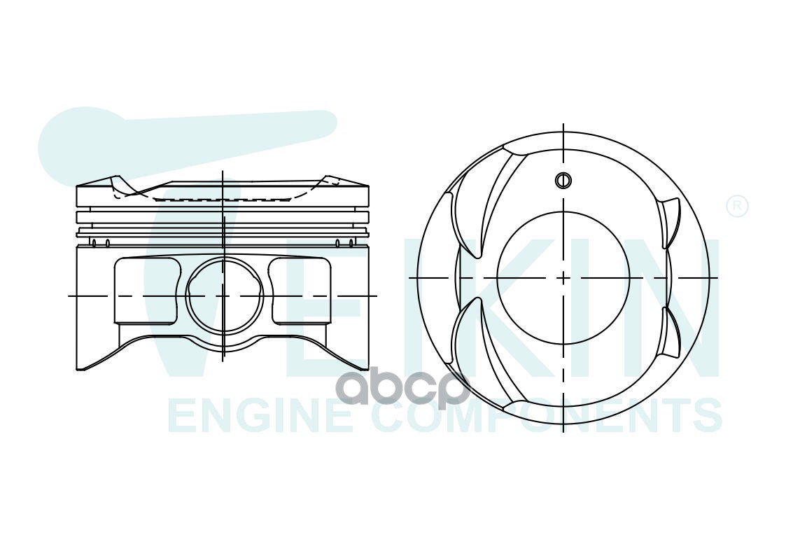 Поршень Toyota Allion (T240) 01-07 / Corolla 00-19 1NZFE TEIKIN арт. 46364 050