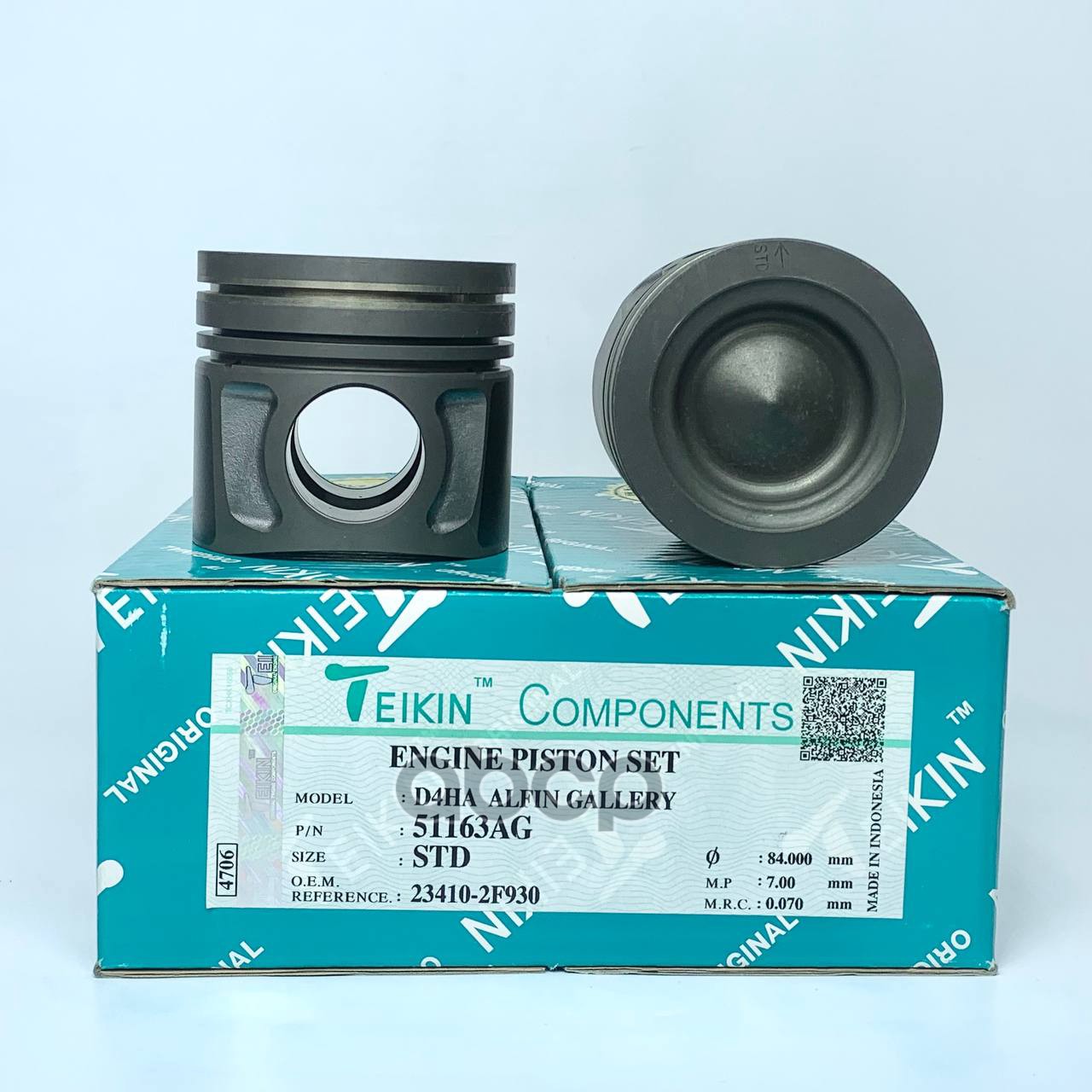 Поршень (к-т 4 шт с охлаждением) STD HYUNDAI IX35 10-15 D4HA TEIKIN арт. 51163AG STD