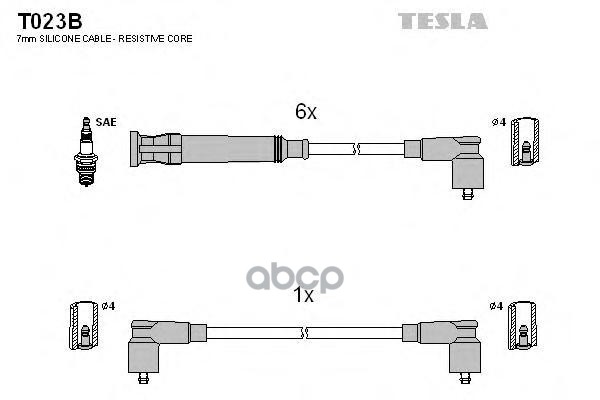 Комплект проводов зажигания T023B TESLA арт. T023B