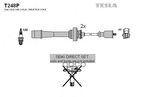 Провода высоковольтные компл. Mazda TESLA T248P TESLA арт. T248P