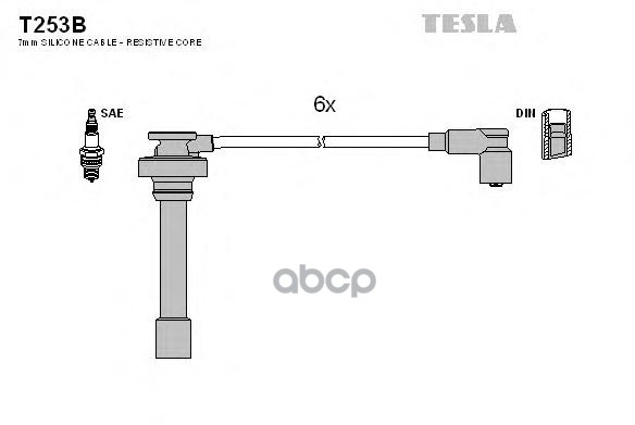 Провода Высоковольтные Компл. Mitsubishi Tesla T253b TESLA арт. T253B