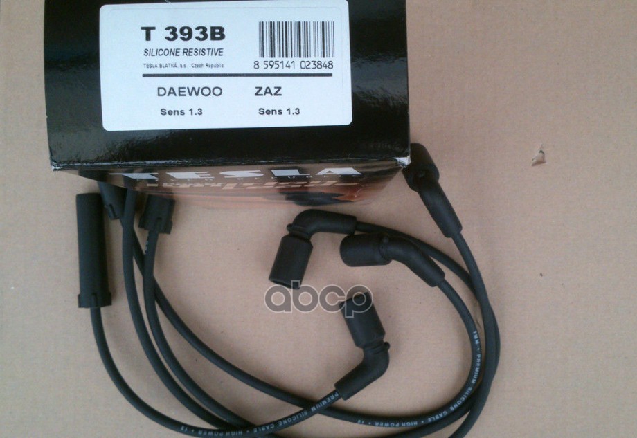 Провода высоковольтные компл. Daewoo Sens 1.3/ Zaz Sens TESLA T393B TESLA арт. T393B