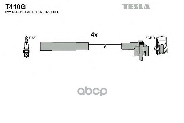 Комплект Высоковольтных Проводов TESLA арт. T410G