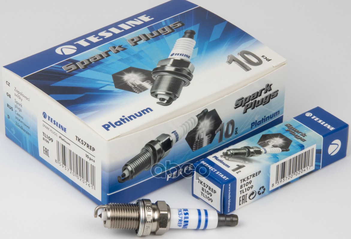 Свеча зажигания (1675) PFR7S8EG AUDI A1-A6/Q3/Q5, VW GOLF/PASSAT/TIGUAN TESLA TL109 TESLA арт. TL109