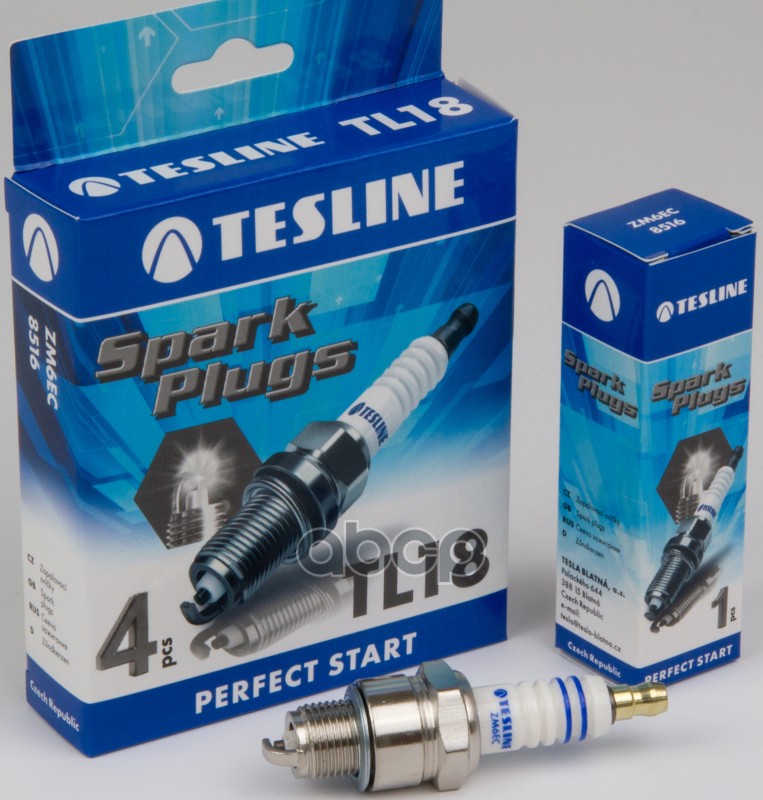 Свечи Зажигания К-Т 4 Шт.(3975) Bp6h Gaz, Uaz Двиг. Змз 402 Tesla Tl18 TESLA арт. TL18