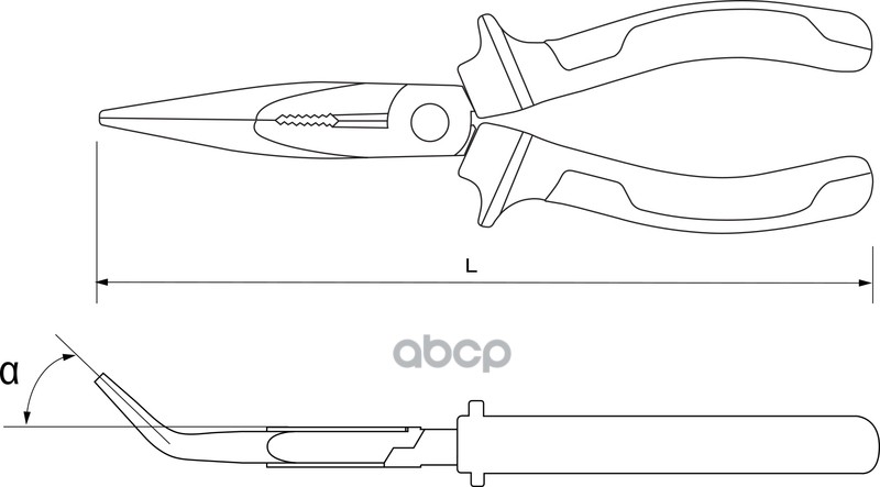Длинногубцы Изогнутые, 150 Мм THORVIK арт. BNP0150