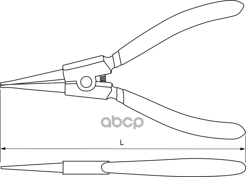Щипцы Для Стопорных Колец «Прямой Разжим», 180 Мм THORVIK арт. ERSP180