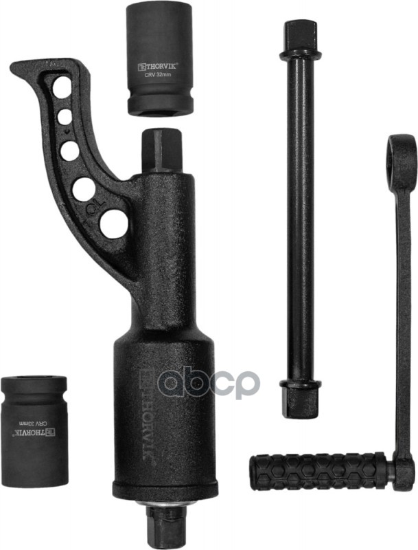 Гайковерт Механический Удлиненный 1Dr, 3800 Нм И Головки Торцевые 1Dr 32 Мм, 33 Мм THORVIK арт. LSW3