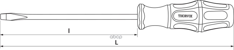 Отвертка Стержневая Шлицевая, Sl6х200 Мм THORVIK арт. SDL6200