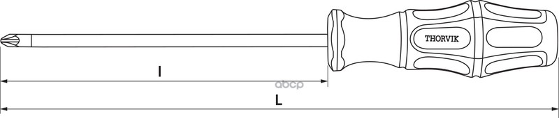 Отвертка Стержневая Pozidriv®, Pz2x100 Мм THORVIK арт. SDZ2100